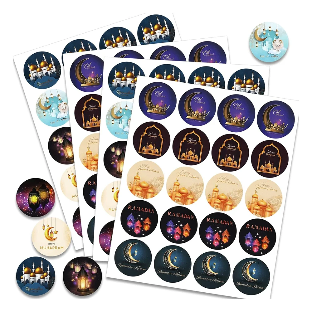 Ramadan Sticker Set, Muslim party supplies Eid Self-adhesive paper, Islamic Stickers Decal label Gift decoration