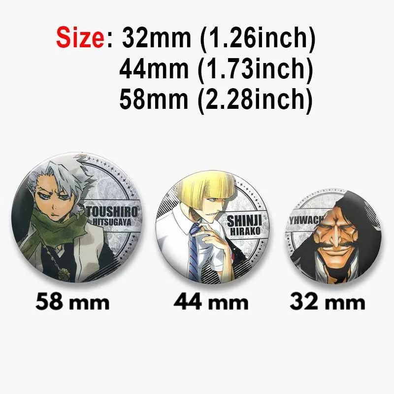 Ichigo Kurosaki Rukia Kuchiki Cartoon Brooches Anime Peripheral Badge Jewelry Lapel Pins Bag Clothing Accessories Souvenir Gifts