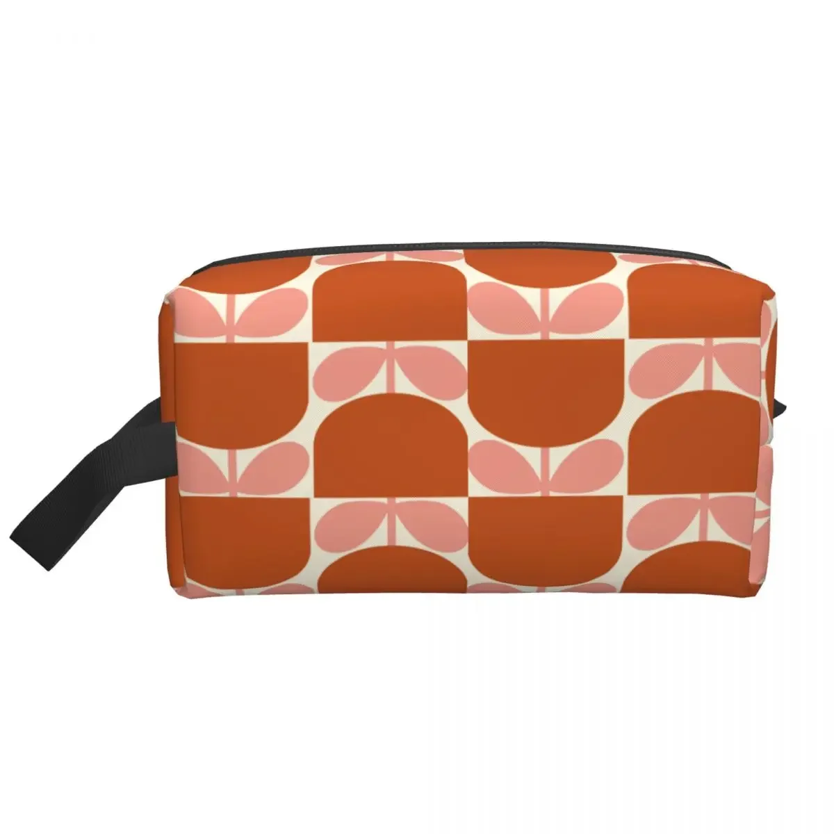 Custom Print Block Tulip Orla Kiely Toiletry Bag Women Cosmetic Makeup Organizer Lady Beauty Storage Bags Dopp Kit Case Box