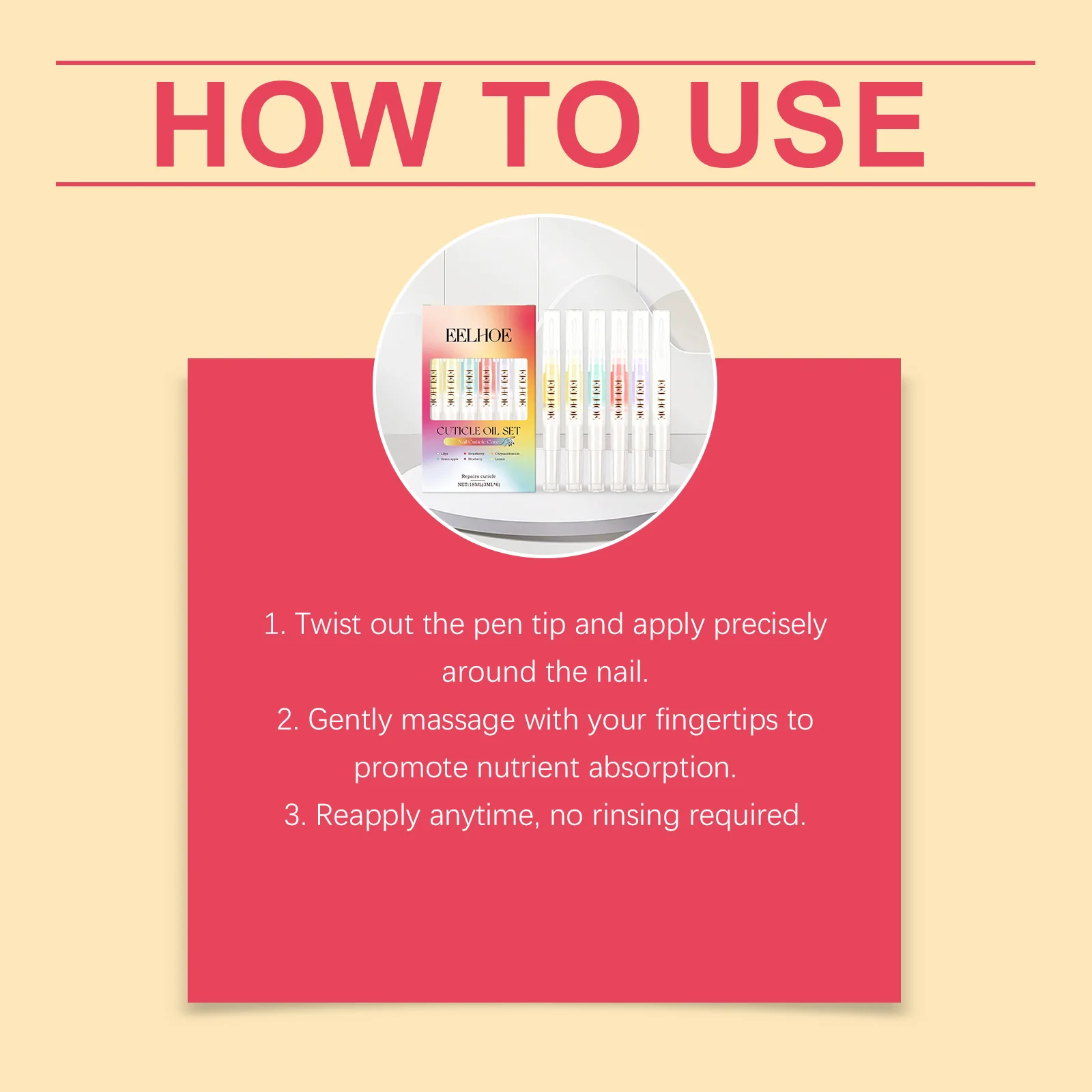 مجموعة محلول العناية بالأظافر - تغذية يومية لطيفة، تفتيح وتقوية، مجموعة العناية بالأظافر المرطبة تدوم طويلاً #5