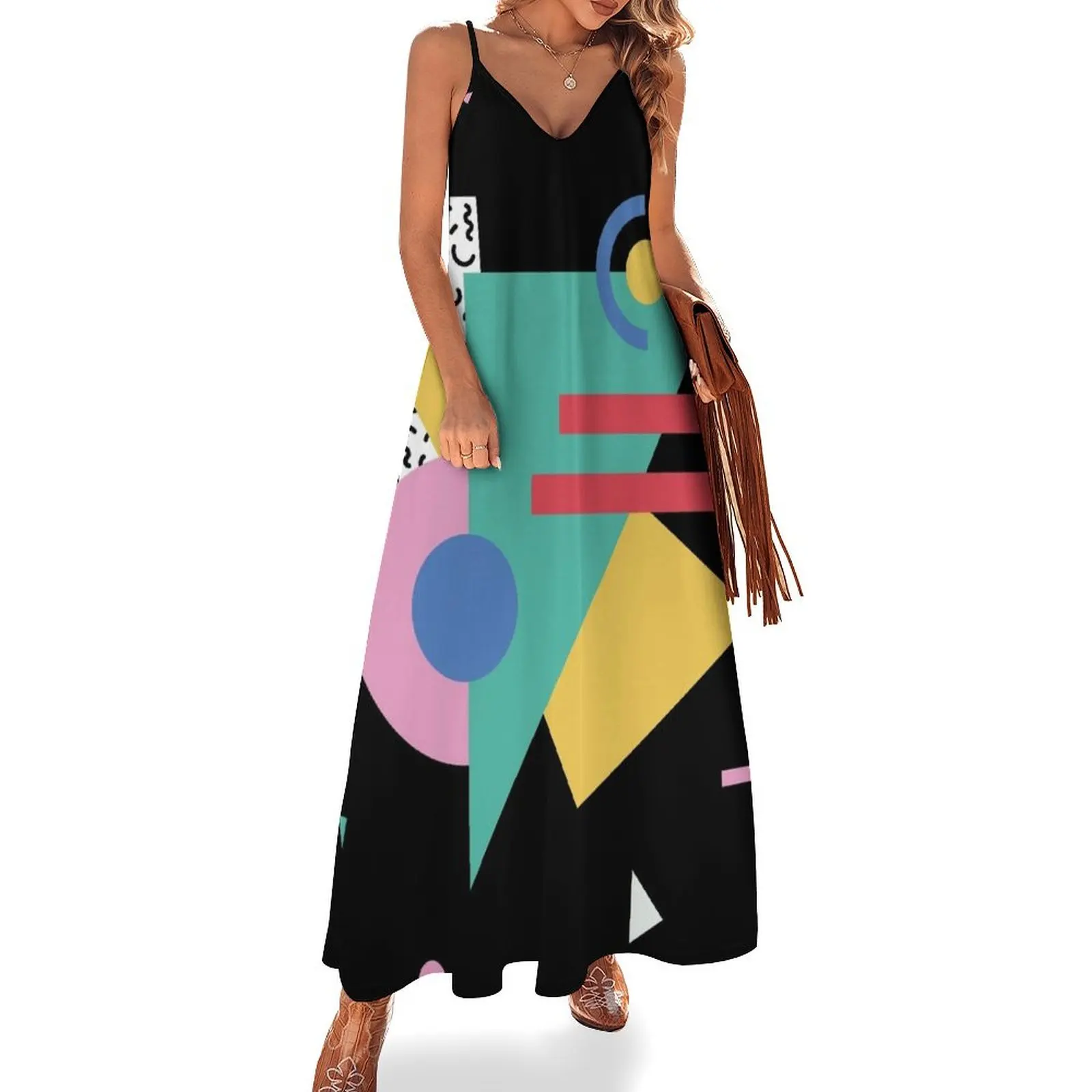 

Memphis Pattern 58 - Retro 90s / 80s Sleeveless Dress summer dresses women 2025 dress women summer 2025 Woman fashion Dress