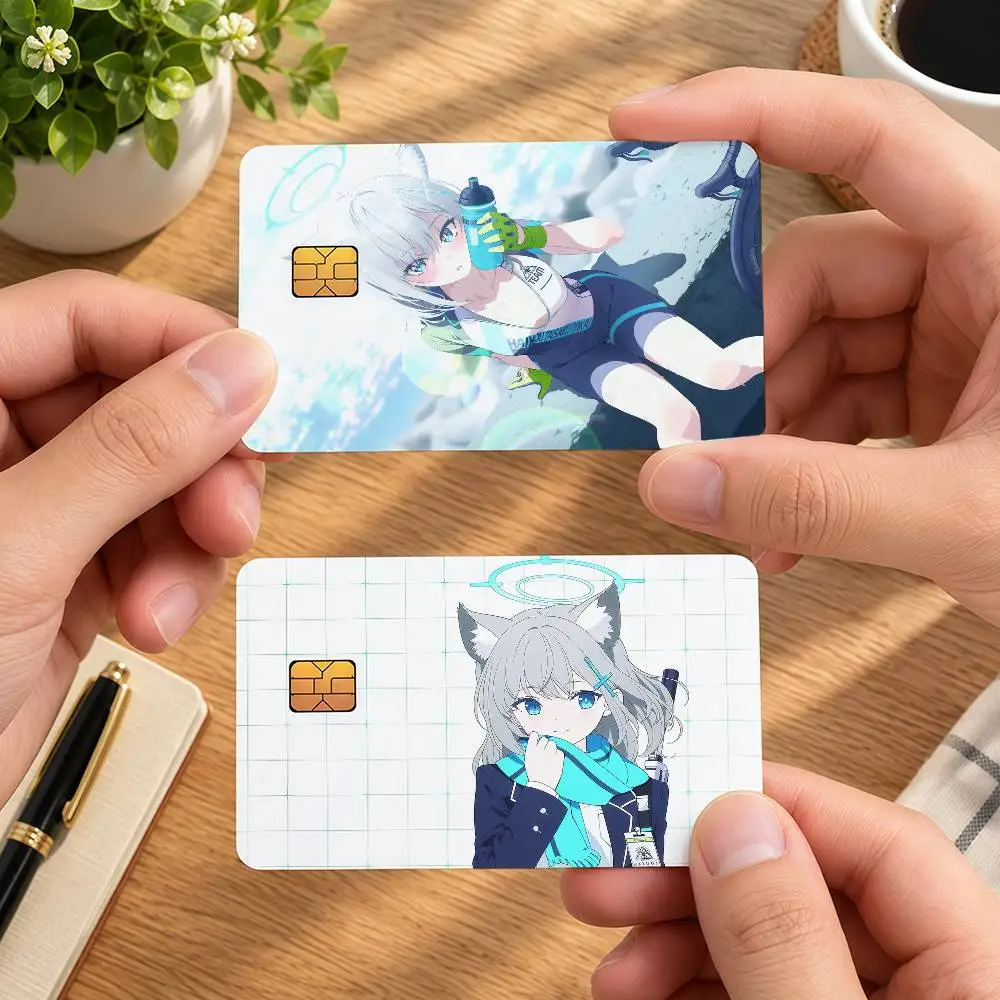 Blue Archive Sunaookami Shiroko Ideal Gift Wrapping Option Credit Card Cover Stickers Original Design Card Stickers