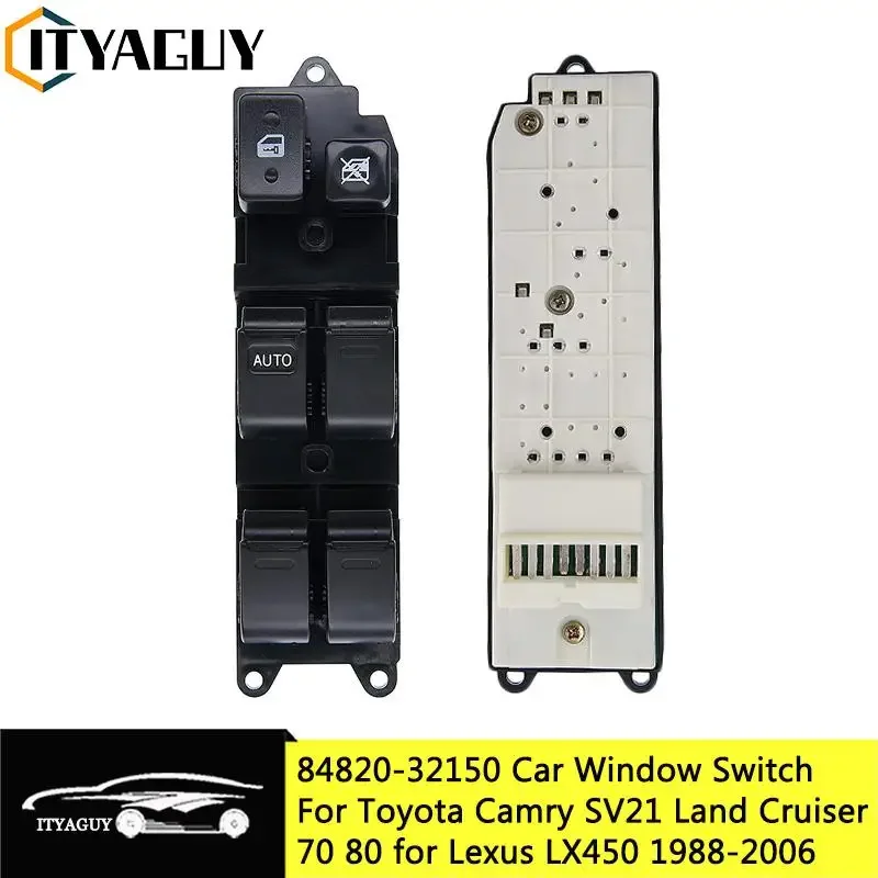 مفتاح القيادة الرئيسي الأمامي الأيسر لتويوتا كامري SV21 لاند كروزر 70 80 LX450 ، بنافذة 16-ay