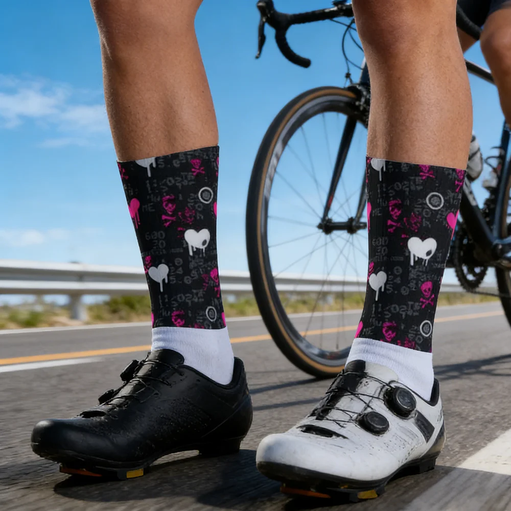 

Новые бесшовные противоскользящие велосипедные носки с интегральной формовкой, высокотехнологичные компрессионные носки для велоспорта, бега и активного отдыха