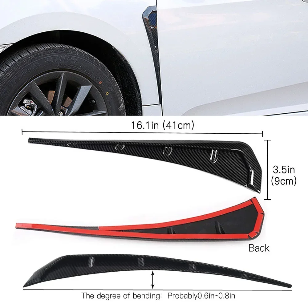 2pcs Universal Side Wing Air Vent Hood Intake Fender Cover Car Accessories For Honda Civic Car Side Fender Vent Cover Fender