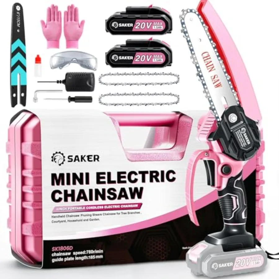 

Мини-электропила 6 дюймов, ручная портативная цепная пила и мини-пила Saker 6 дюймов, портативная электрическая беспроводная пила