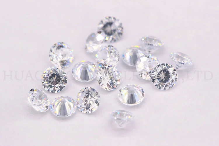 AAAAA Grade Weiß 0,8 ~ 12,0mm Lose Zirkon Stein Brillante Runde Cut Zirkonia Steine Für Schmuck Machen DIY – Detail 7