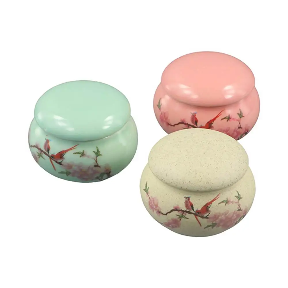 Light Weight Small Glaze Ceramic Jars Portable Moisture-proof Medicine Cans Mini Waterproof Powder Ointment Cans Men