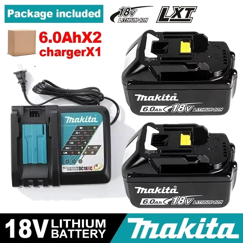 

100% New original 18v Makita battery and charger BL1860 BL1850B BL1850 BL1840 BL1830 replaced with Makita 18650 6.0Ah power tool