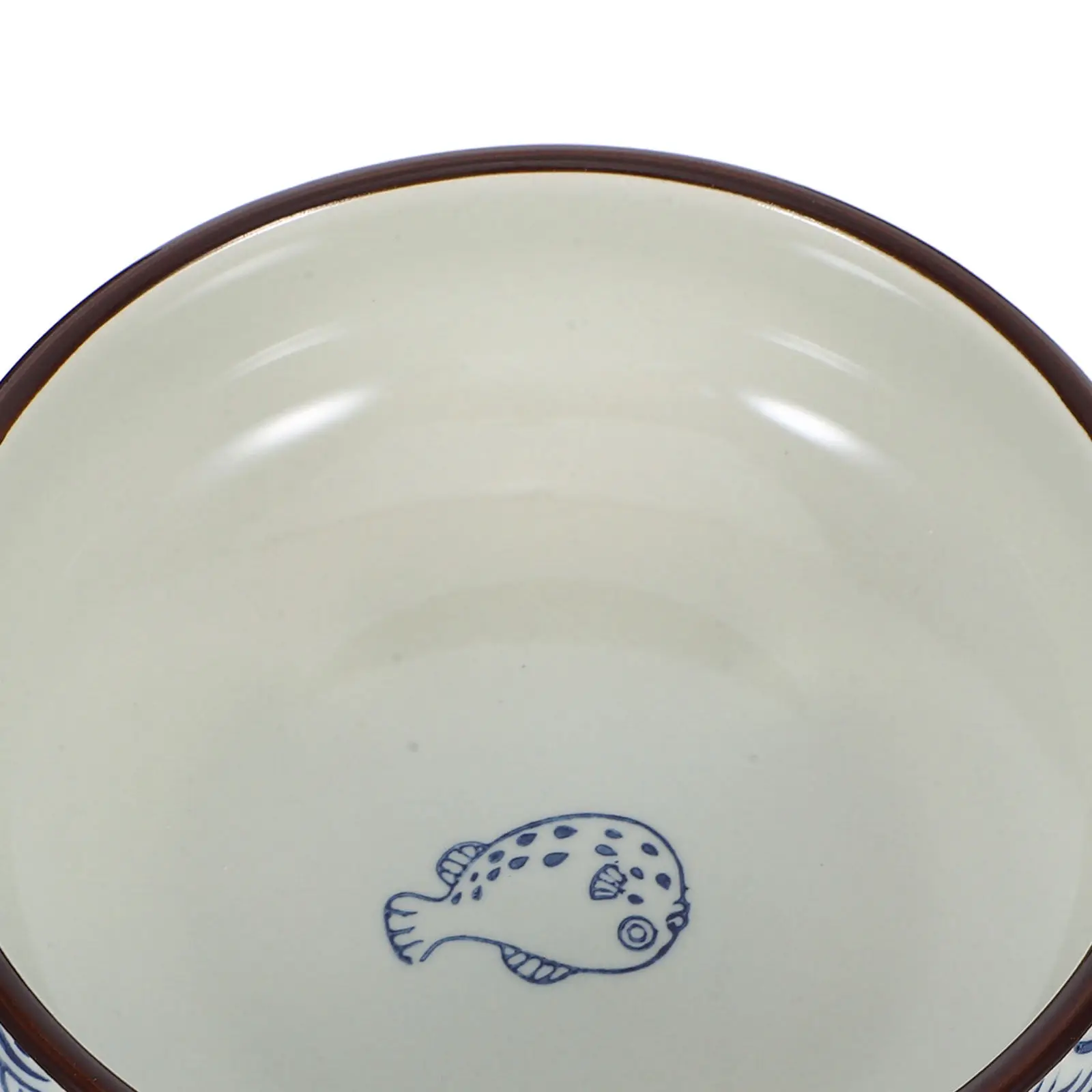 Artistic Ceramic Ink Dish Tray Hand-Painted Fish Design Brush Washer Pot for Chinese Calligraphy Sumi Painting Ink Practice