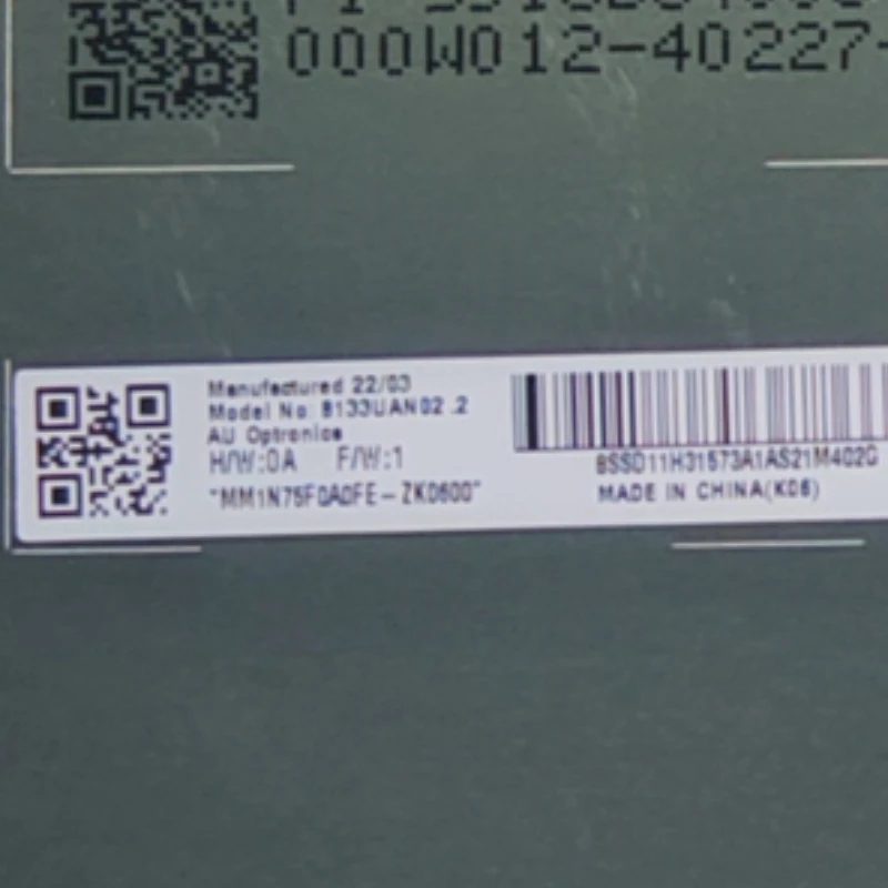 B133UAN02.2 패널 노트북 LCD 화면 13.3''
