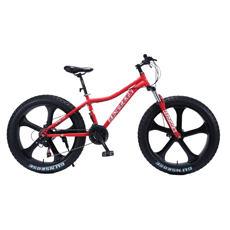 

26-Inch Fat-Tire Mountain Bikes for Men and Women 21 Speed Suspension Disc Brake Shifting Gears for Snow Off-Road & Beach Use