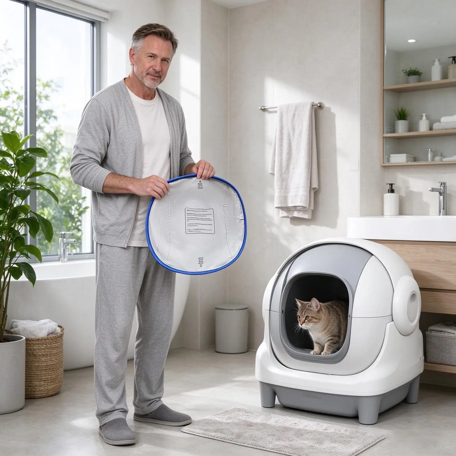 Cat Litter Box Liners Leak Proof Pet Toilet Replacement Pad Thick Litter Box Liners For Waste Separation Sorting Work Indoor