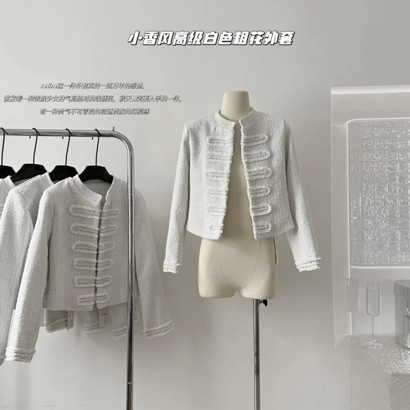 

Round Neck Temperament Women's Jacket Autumn And Winter Long Sleeves Elegant Short Coat Fashion Jacket