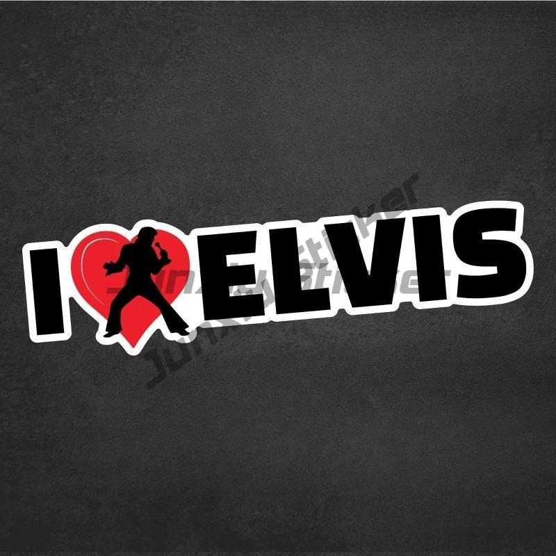 I Love Elvis Sticker Vinyl Car Decal Cheap Funny Sport Heart Music