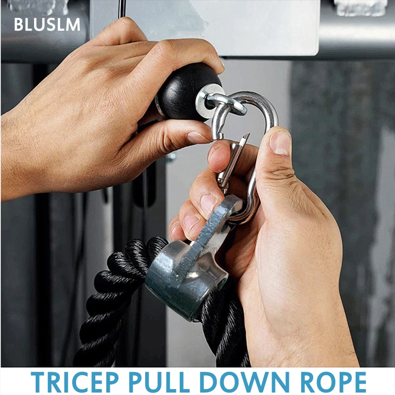 

Adjustable Multi-Grip Tricep Cable Attachment - Heavy Duty Rope Pulley Bar for Home Gym & Cable Machine