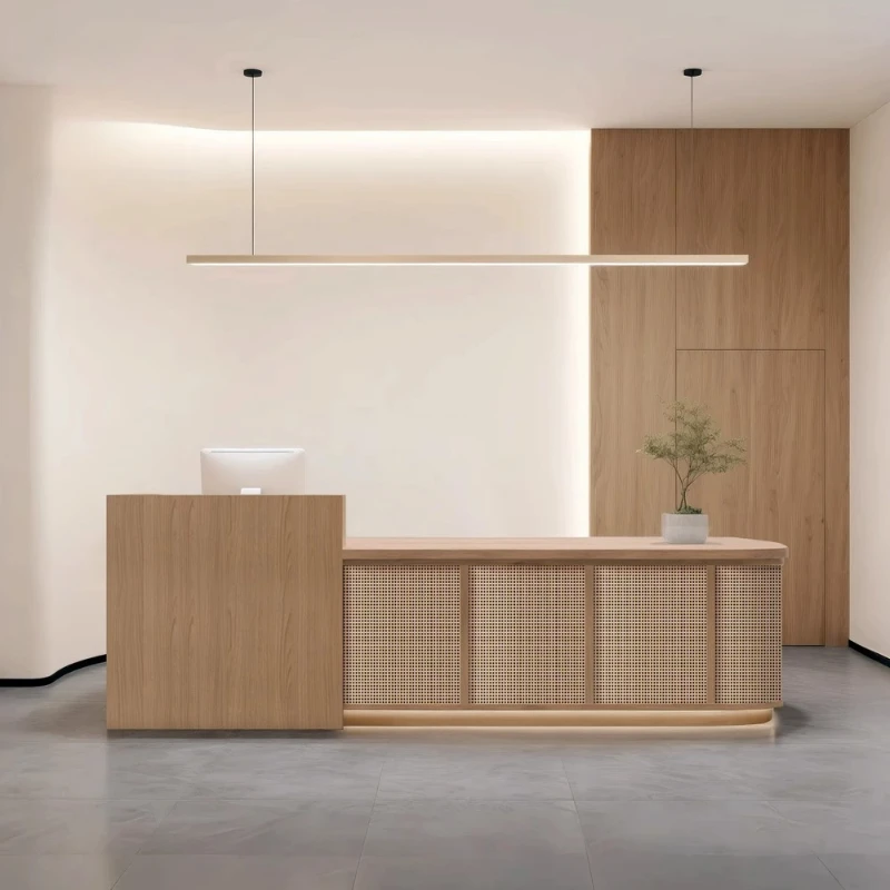 

Modern Reception Elegant Desks Stands Welcome Salon Display Reception Desks Checkout Service Recepciones Para Negocio Furniture