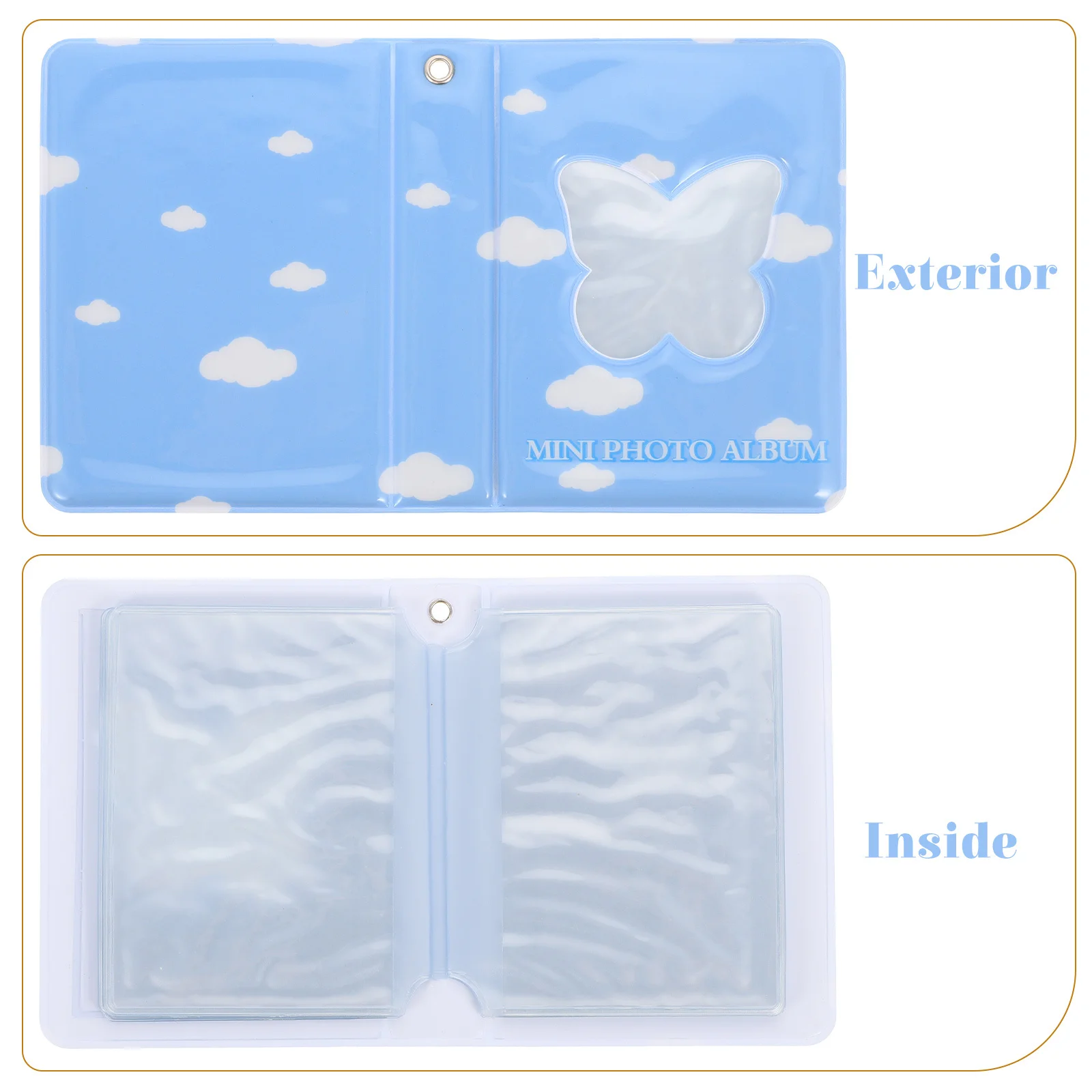 

Mini Couple Photo Album Card Binder Small Book for Photos The Storage Pvc Holders Cards Lovers