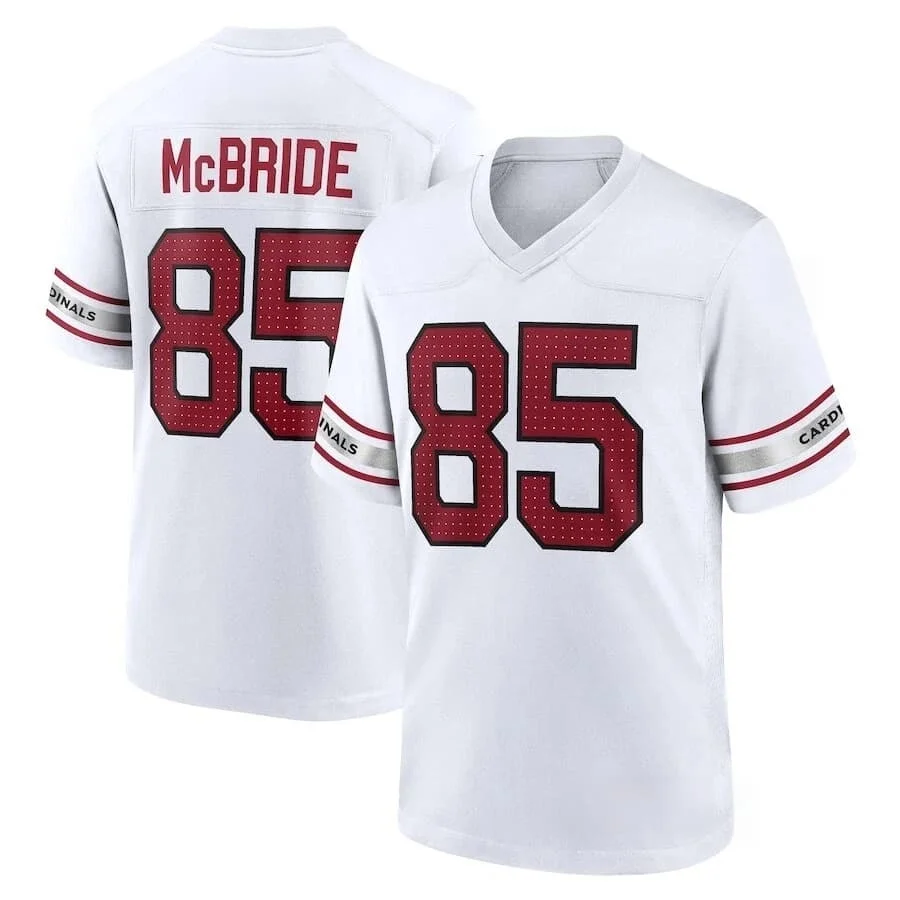 Men #7 Robinson Atlanta White Away Football Jersey  Red Number V Neck Breathable Sports Fan Jersey  Fans Sports Family Matching