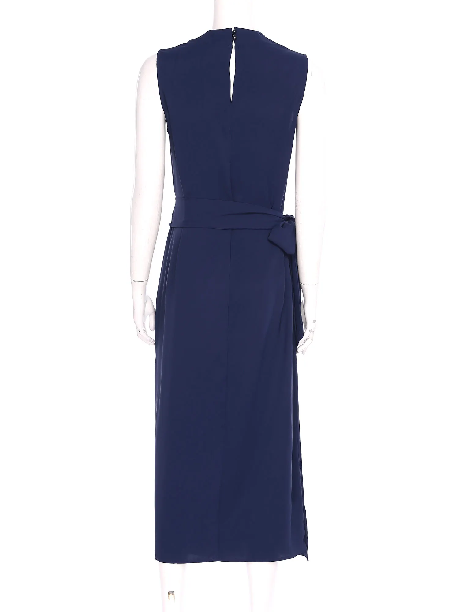 Women Dress Stylish Elegant Simple Mock Neck Sleeveless Split Dresses Banquet Gown Prom Wedding Pageant Commute Robe De Soiree