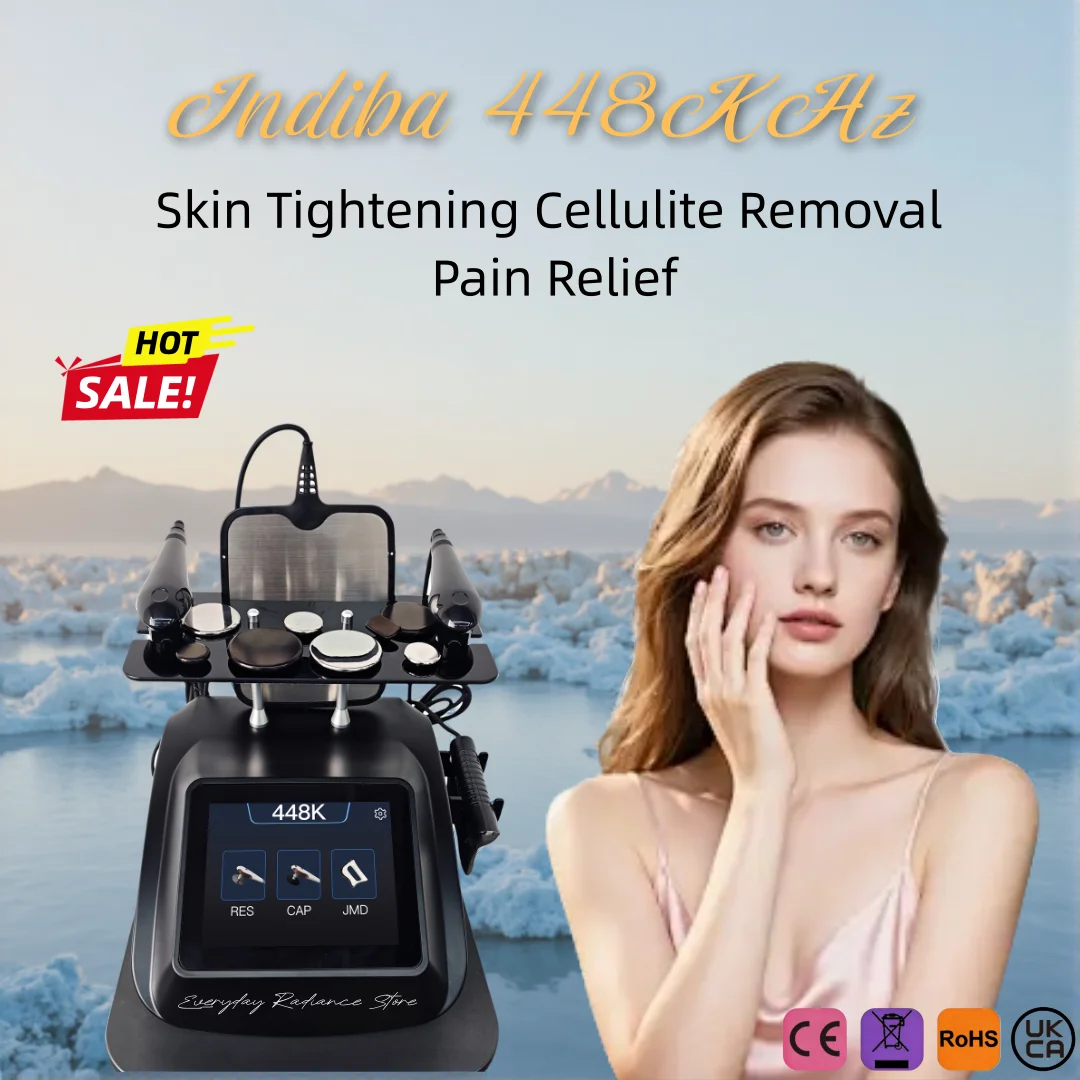 2026 New INDIBA 448KHZ Tecar Therapy Machine CET RET RF Diathermy Deep Care Device Face Lift Skin Tightening Body Slimming Anti