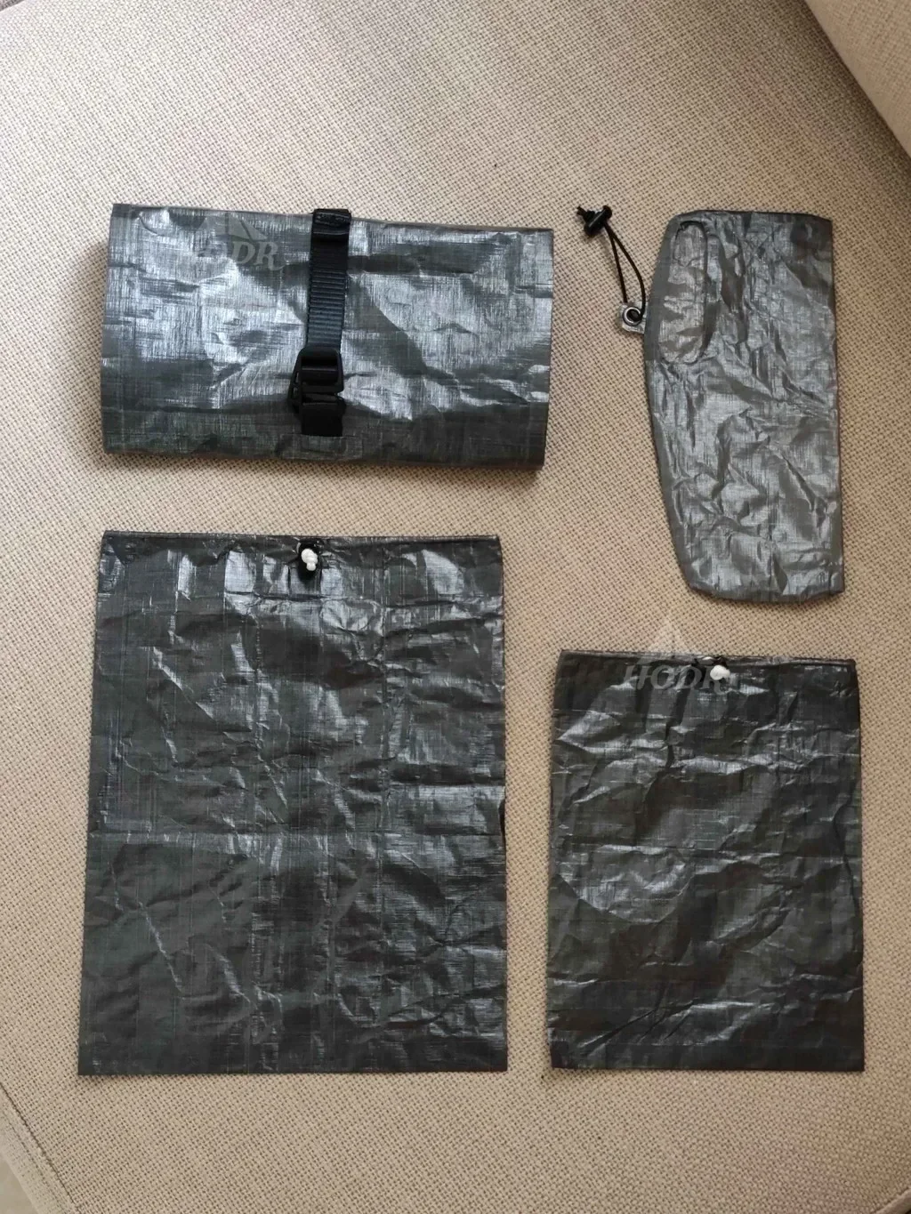 [HODR] Dyneema Saco de armazenamento de estacas à terra 1,43 onças Cuben Fibra DCF EDC Engrenagem Estacas Saco de armazenamento Ultraleve 3/4g Unhas