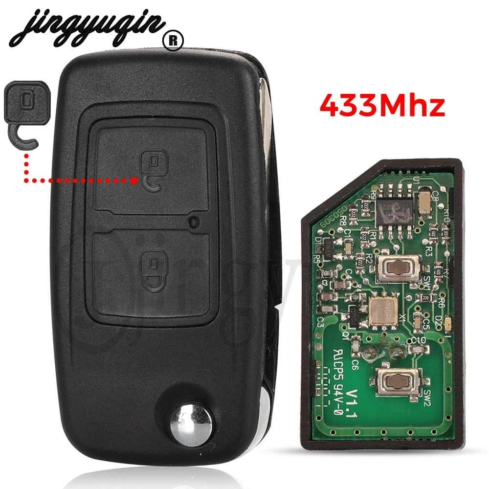 jingyuqin For Chery Tiggo 3 Vortex Tingo Flip Remote Key Control 315Mhz or 433Mhz Auto Key Smart Fob 2 Buttons