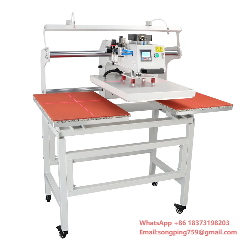 

Двойная станция, большой формат, 40*60 см, горячий пресс, коммерческая полуавтоматическая двойная футболка с горячим прессом для коммерческого использования