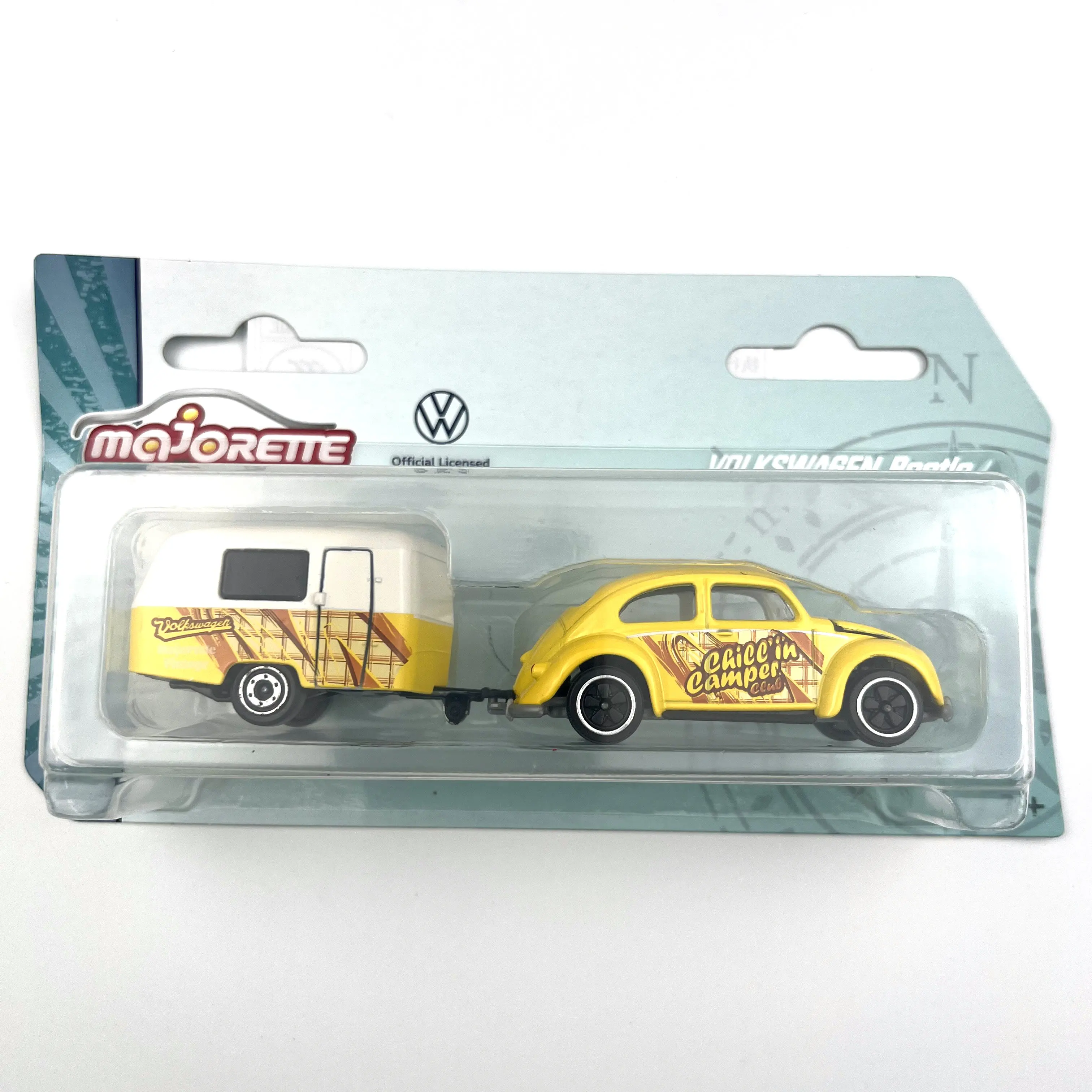 Majorette  Volkswagen  trailer Camper Beetle T3 Collection of die-cast alloy car decoration model toys