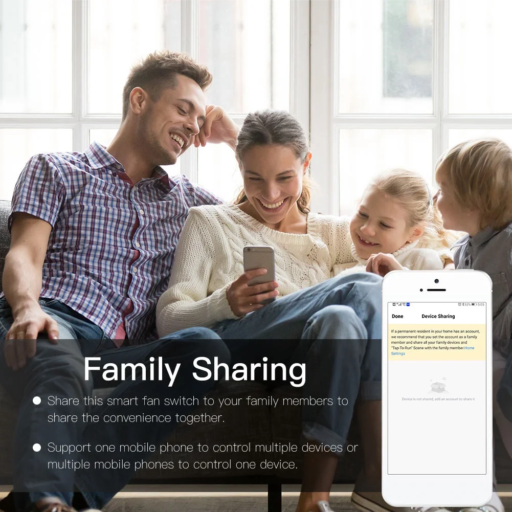 

Умный переключатель Wi-Fi Smart Life/Tuya APP, дистанционное управление различной скоростью для Alexa и Google Home EU-B91B