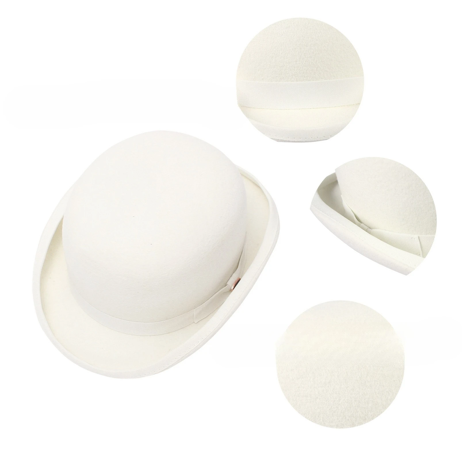 Designer Brand Autumn and Winter Hat Retro Men's Bowler Hat Woolen Top Hat Jazz Hats for Women Hot Selling