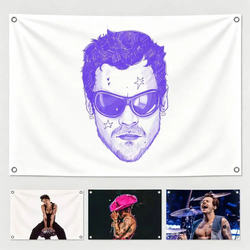 Singer Harry Styles  Flags for Bedrooms Home Decor Items Outdoor Decors Garage Decoration Flaga