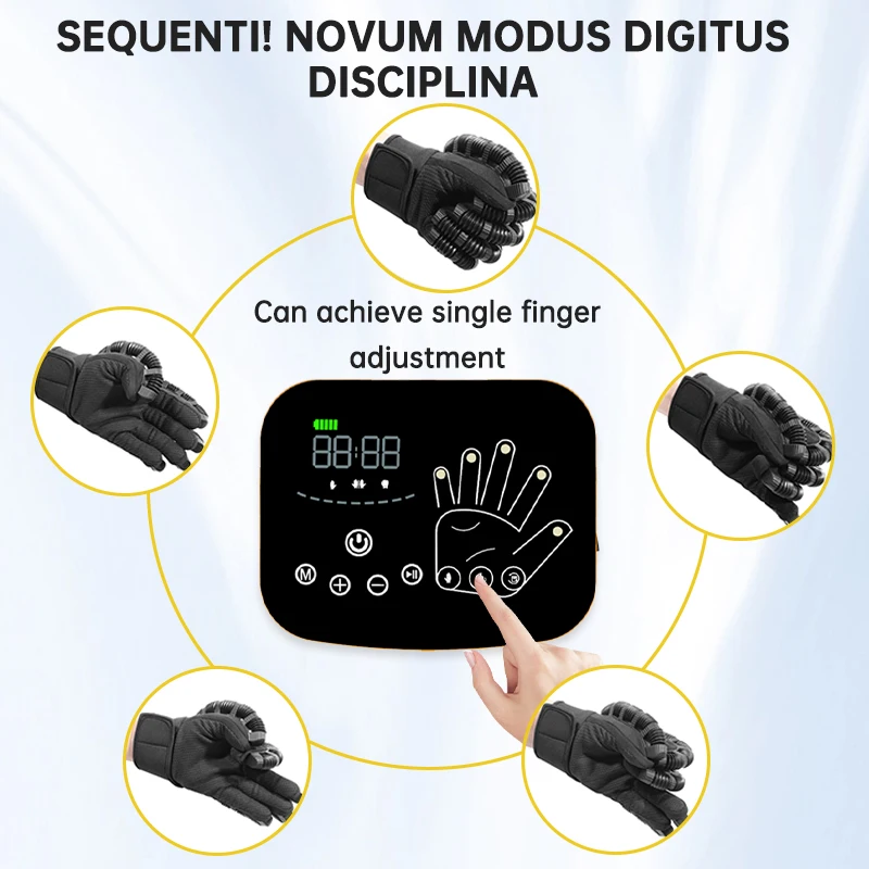 New Design Heating Intelligent Robot Glove Trainer Hand Rehabilitation Finger Exercise Equipment With Heating Function