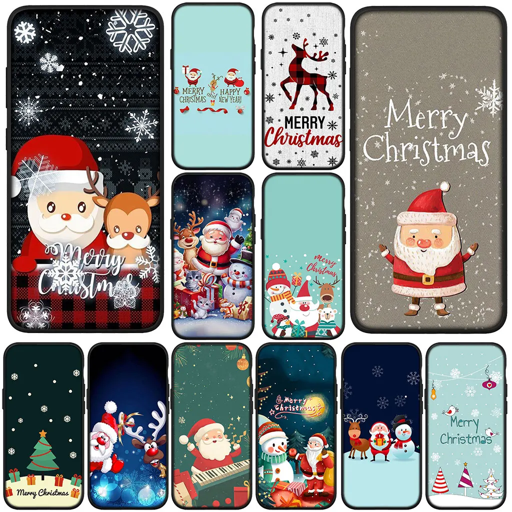 Для Motorola Moto G82 G20 G22 G23 G32 G9 G8 G7 Power Plus G41 G52 G71 E22 E13 E20 E32 Чехол Санта-Клаус Веселая Рождественская елка Олень