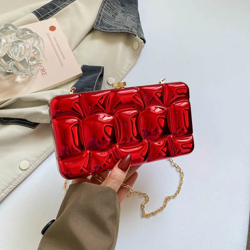 

New Acrylic Evening Clutch Bags for Women,Fashion DesignWedding Party Purse Pouch Female Chain Shoulder Crossbody Bags