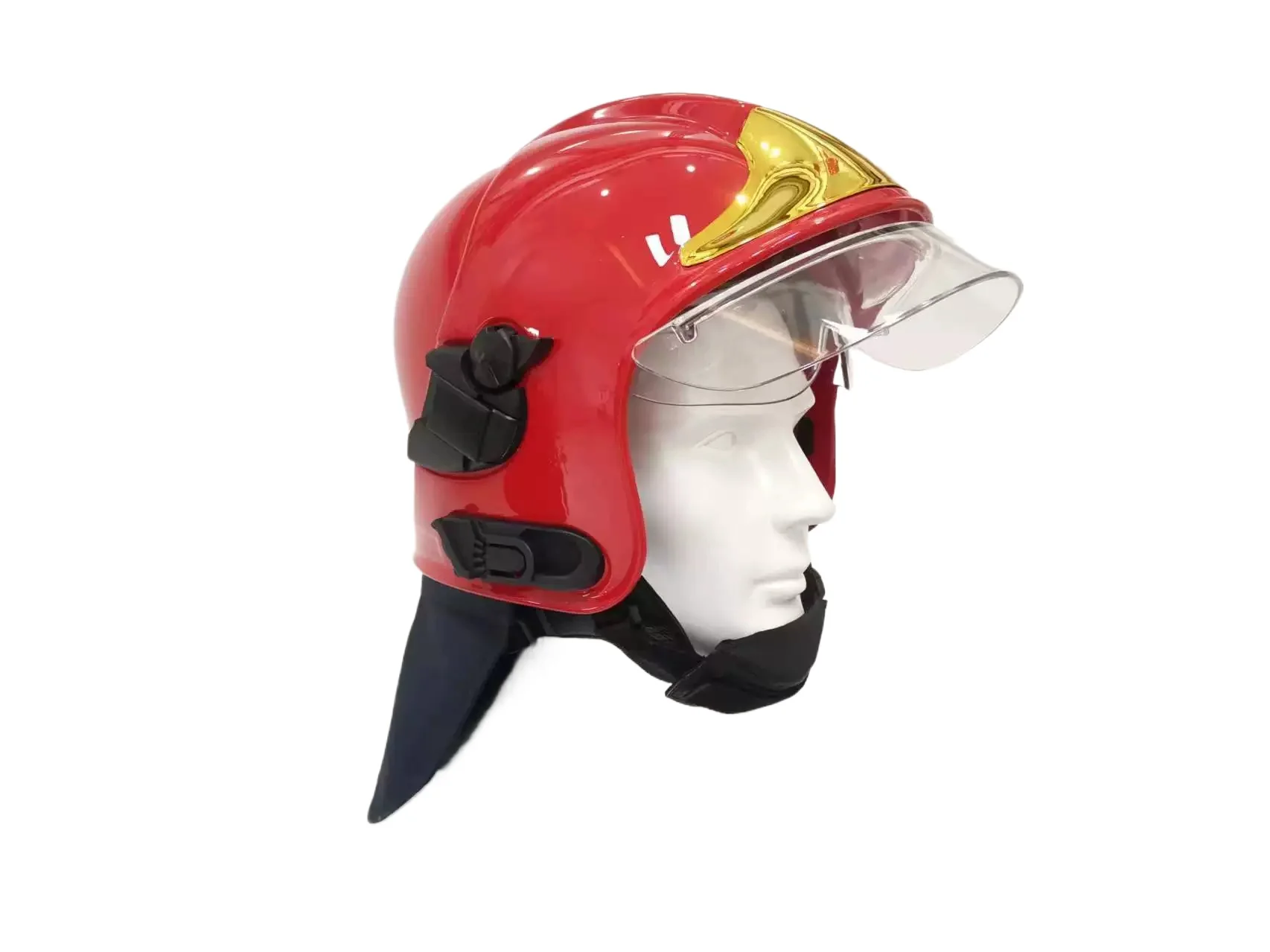 Fire Helmet Gold Plated Film Fire Full Helmet Double sided Cover Pressure Resistant Safety Helmet Red, White, Black