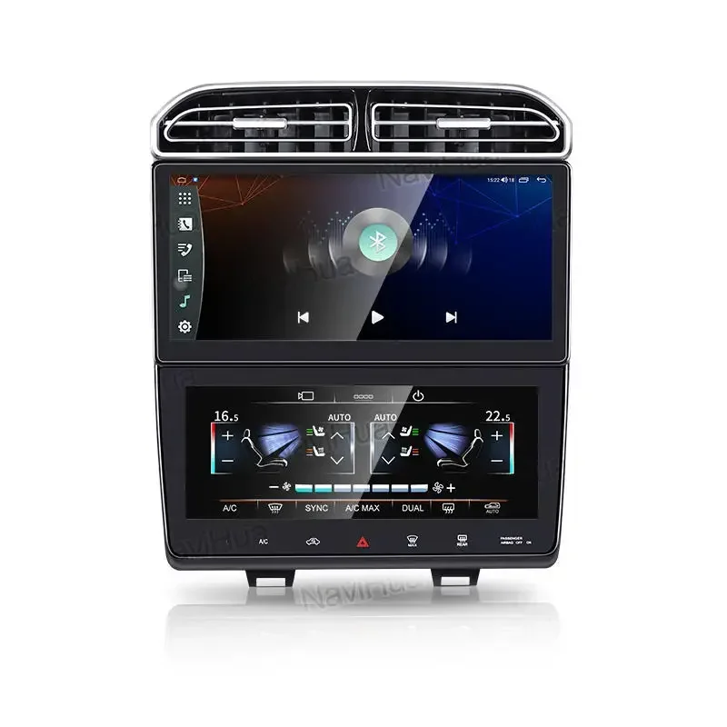 

Navihua Android Auto Car Radio With Climate Control Panel Dual Screen For Ford Edge 2011-2013 Carplay Multimedia Screen GPS