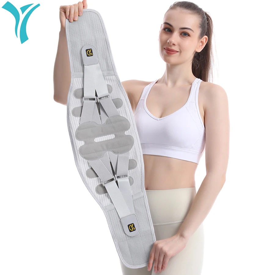 

Back Brace Support Belt-Lumbar for Back Pain,Sciatica,Scoliosis,Herniated Disc Adjustable Straps-Lower with 3 Pads for Men&Women