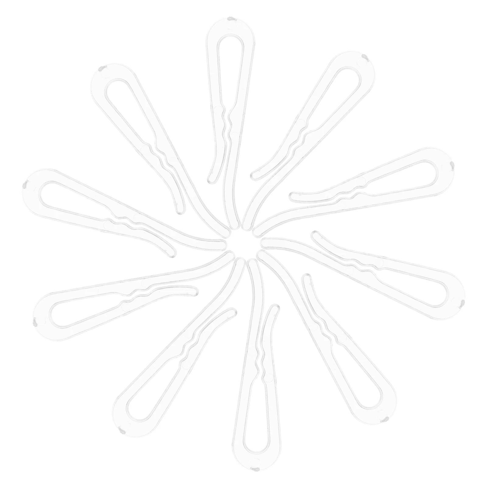 

100 Pcs Transparent Shirt Clip Multi-function Clothing Clips Fabric Fixing for Hangers Plastic Hanging