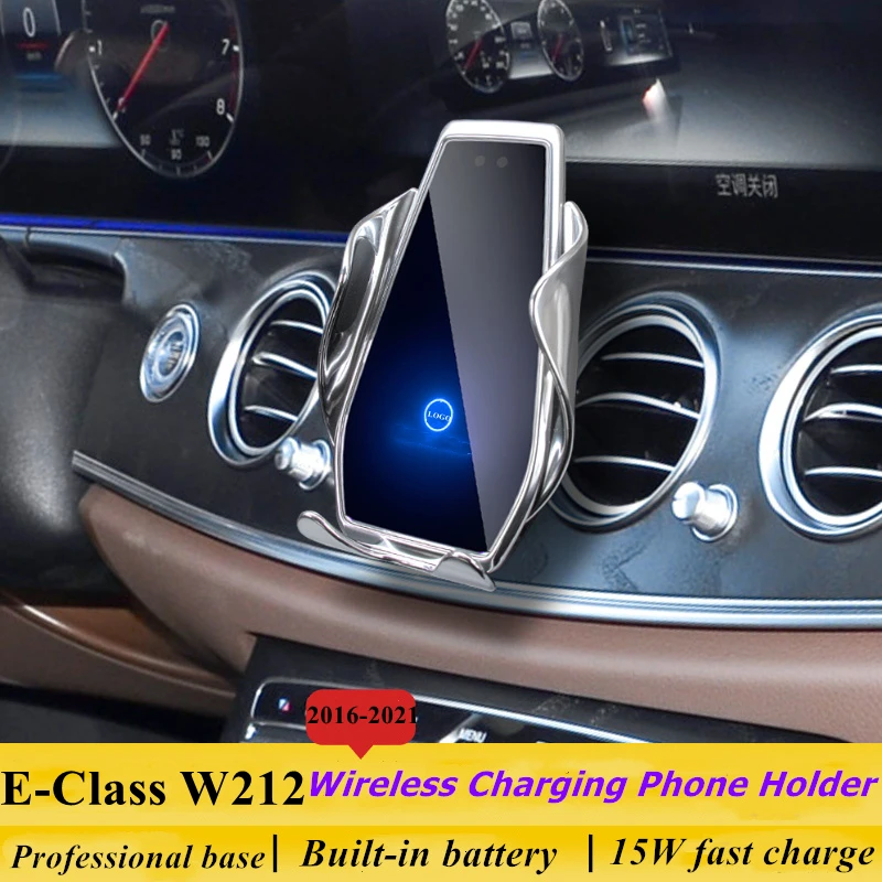 

Dedicate for Mercedes Benz E Class W212 E200 2016-2021 Car Phone Holder 15W Qi Wireless Charger for iPhone Xiaomi Samsung Huawei