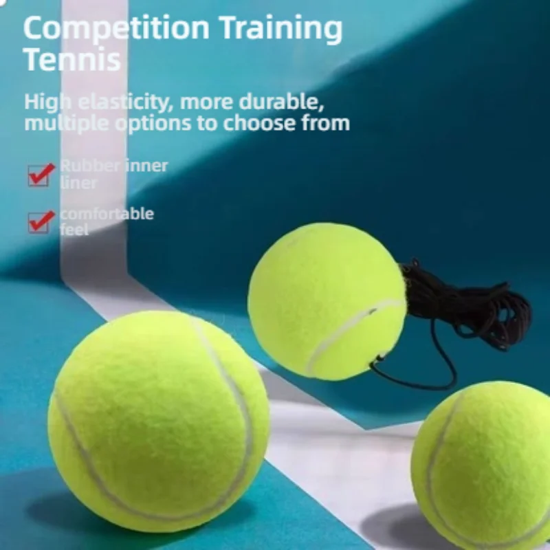3pcs Tennis Base Rope Tennis Training Equipment Self-Taught Rebounder Tennis Sparring Equipment High Bounce Durable Tennis