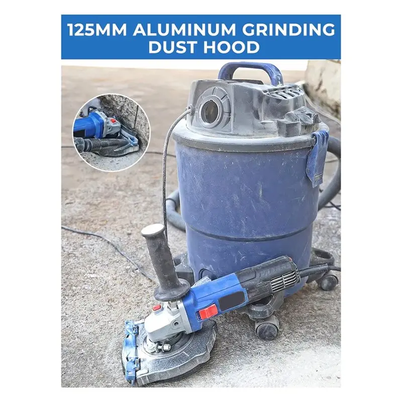 【KITS】 Copertura antipolvere per smerigliatura in alluminio da 125 mm per smerigliatrice angolare: protezione antipolvere inclusa mola da 125 mm