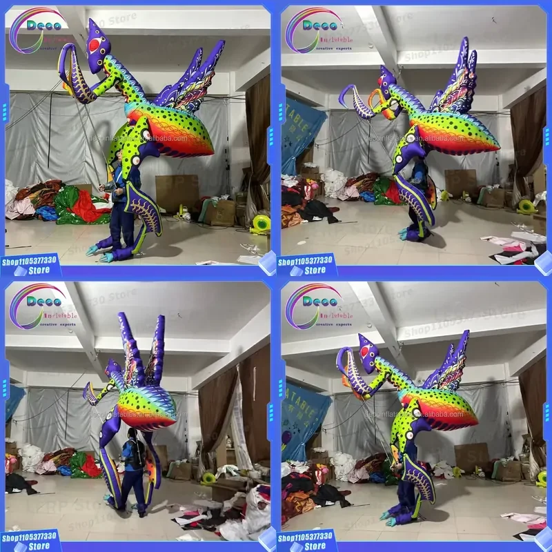 Custom Inflatable Mantis Costume Realistic Animal Suit for Outdoor Parade Performance Funny Mascot Clothing Party Event Wear