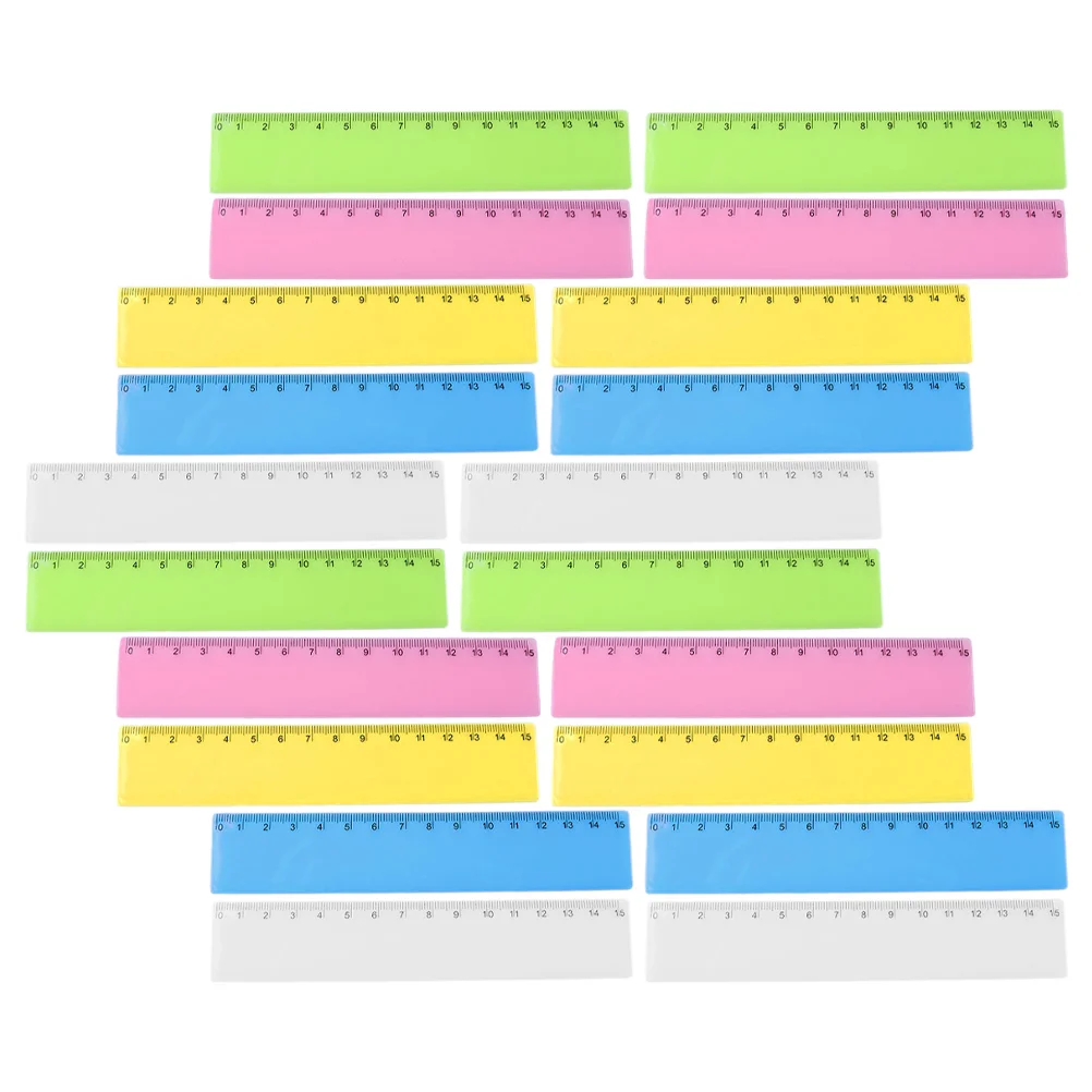 

25 Pcs Ruler Colorful Rulers Bulk for Classroom Multifunction Household Straight