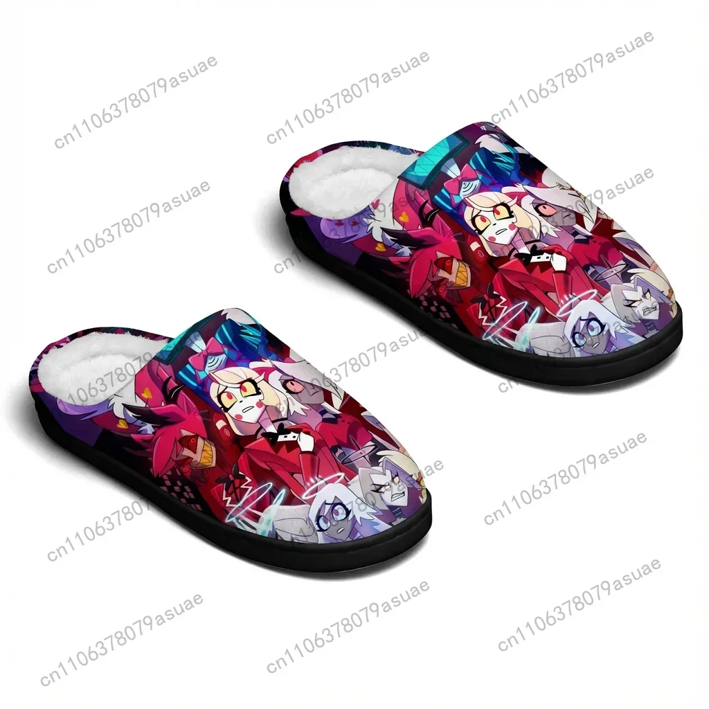Anime H-Hotel Pink American Flag Home Cotton Slippers Mens Womens Bedroom Keep Warm Cotton Slippers Custom Slipper