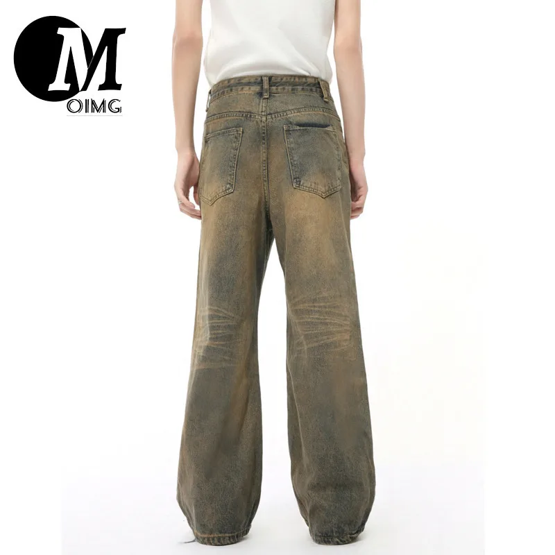 [OIMG] Autumn New Product American Vibe Style Texture Made Old Straight Tube Loose Jeans