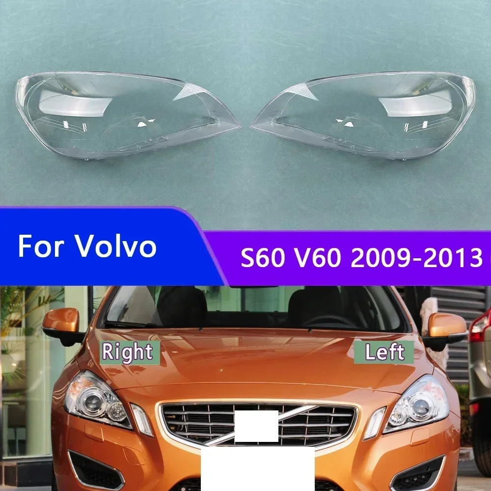 

Headlight Shell Plexiglass Replace The Original Lampshade For Volvo S60 V60 2009-2013 Headlamp Cover Transparent