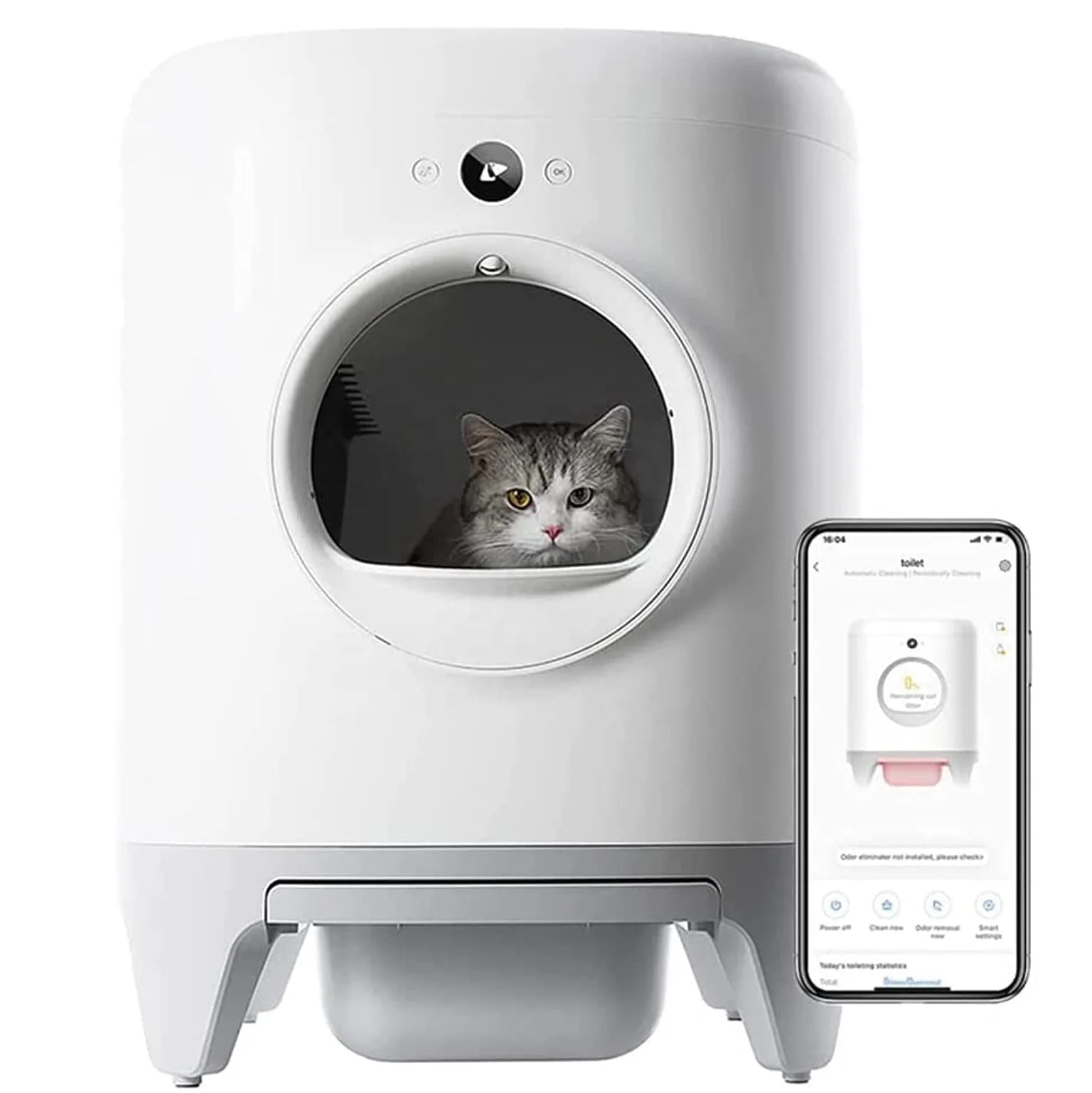

7L Large Capacity Quick Cleaning Smart Cats Litter Toilet APP Remote Control Auto Self-cleaning Automatic Cat Litter Box