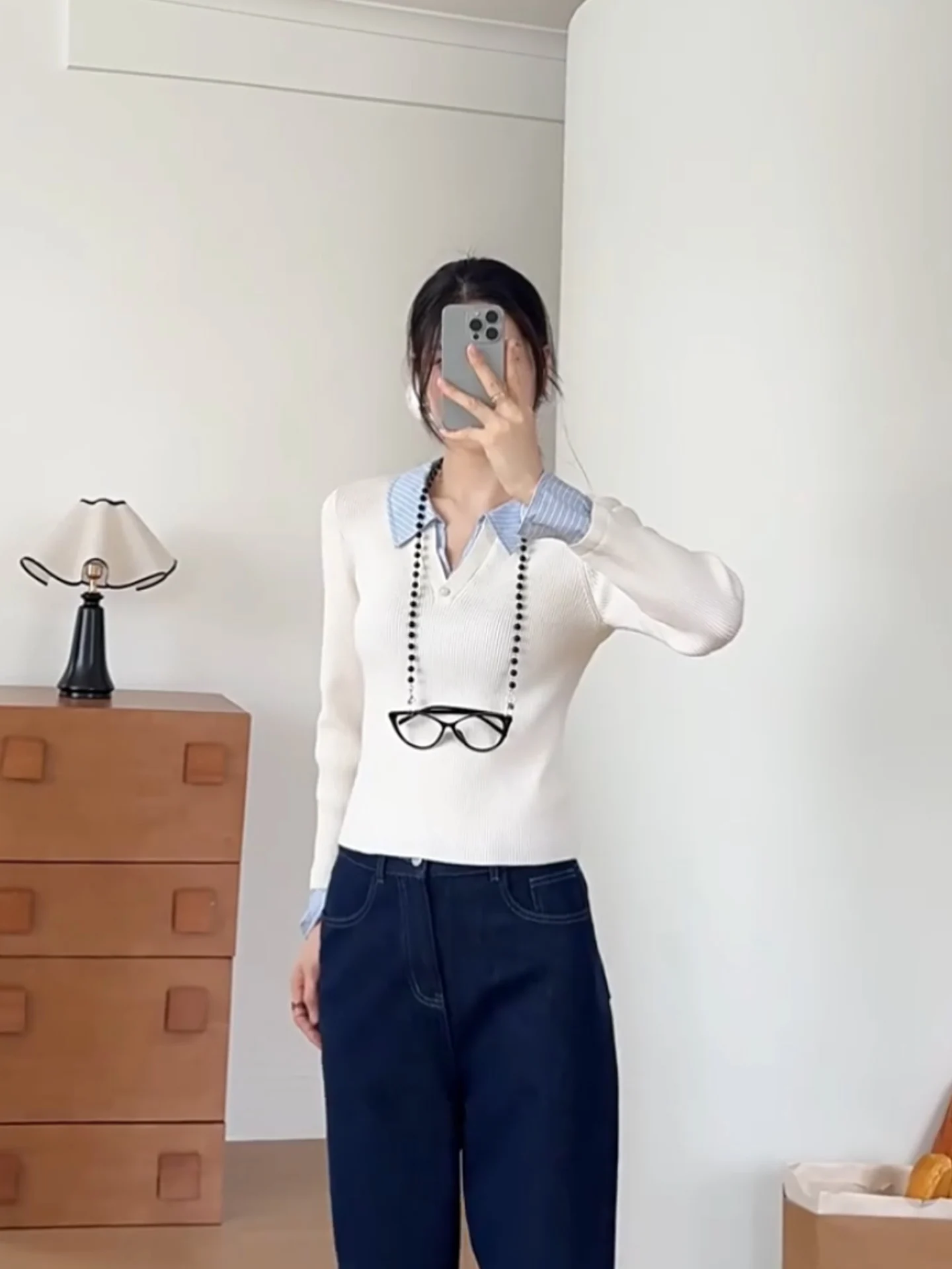 Ele Camere lavorato a maglia lungo Sve da donna Top Color Blo Design Faionable Autunno 2025 Pendolarismo Sle Tessuto morbido