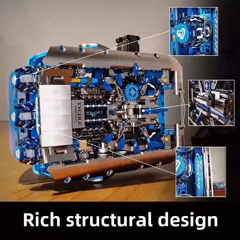 Deluxe mechanical watch building block set 1006 particles with movable gear set, collectible level creative assembly model